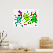 3つの踊りフログアートプリントポスター ポスター (キッチン)