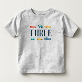 3つの輸送誕生日シャツ トドラーTシャツ