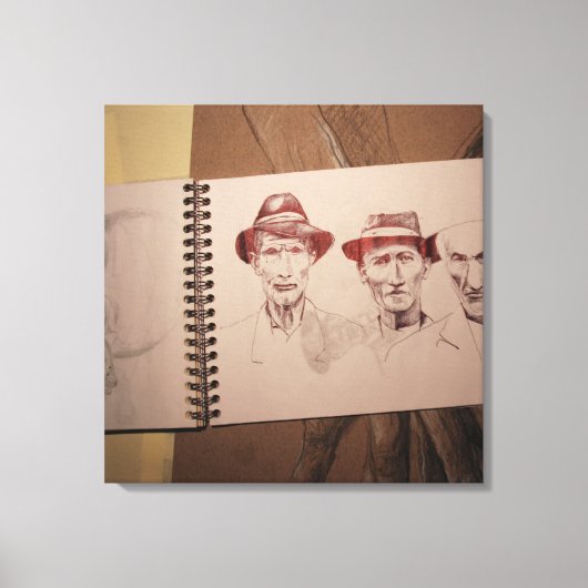 3つの農家素晴らしデプレスキャンバス キャンバスプリント (正面)