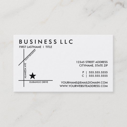 3つの通りマップクーポンカード 割引カード (正面)