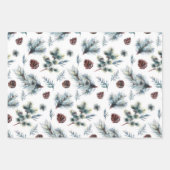 3つの違うクリスマスパターン ラッピングペーパーシート (正面2)