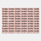 3つの違うデザインあなたの名前のフェミニン色 ラッピングペーパーシート (正面3)