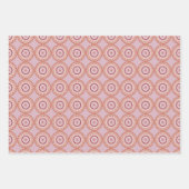 3つの違うパターン（の模様が）あるデザイン ラッピングペーパーシート (正面3)