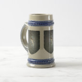 3つの金属の盾のユニコーン ビールジョッキ (正面左)