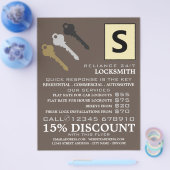 3つの鍵とロゴ、ロックスミス広告ズ・フライヤー チラシ (シングル)