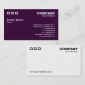 3つの長方形 – 濃い紫 名刺 (正面/裏面)