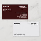 3つの長方形 – 濃い茶色 名刺 (正面/裏面)