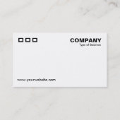 3つの長方形 – 濃い茶色 名刺 (裏面)