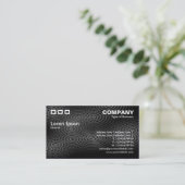 3つの長方形 – 電気雨ダークグレー 名刺 (スタンド正面)