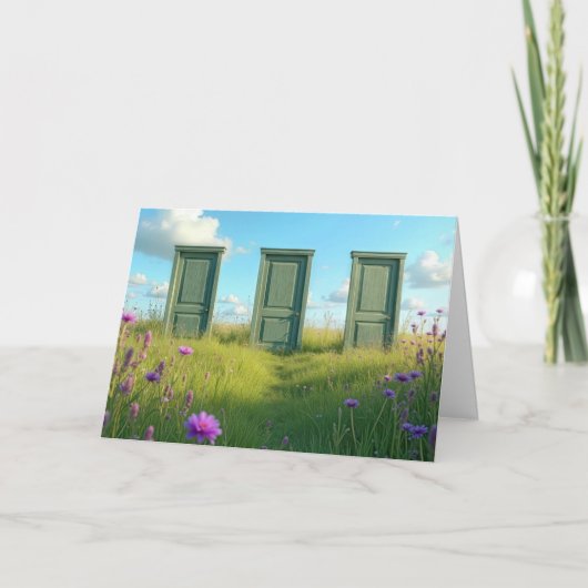 3つの閉考えじたドア カード (正面)