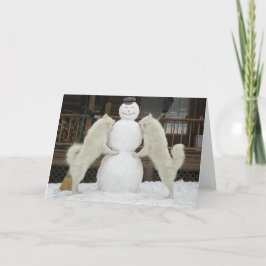 「3つの雪だるま」グリーティングカード シーズンカード