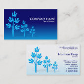 3つの青い木 – 夜と日 名刺 (正面/裏面)