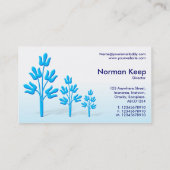 3つの青い木 – 夜と日 名刺 (裏面)