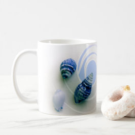 3つの青い貝殻コーヒーマグ コーヒーマグカップ