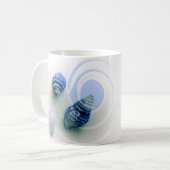 3つの青い貝殻コーヒーマグ コーヒーマグカップ (正面左)