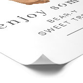 3つの青い風船でクマ – スイートトリートサイン ポスター (角)