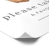 3つの青い風船の好意のサインでクマ ポスター (角)