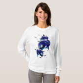 3つの青のDolphinsTワイシャツ Tシャツ (正面フル)