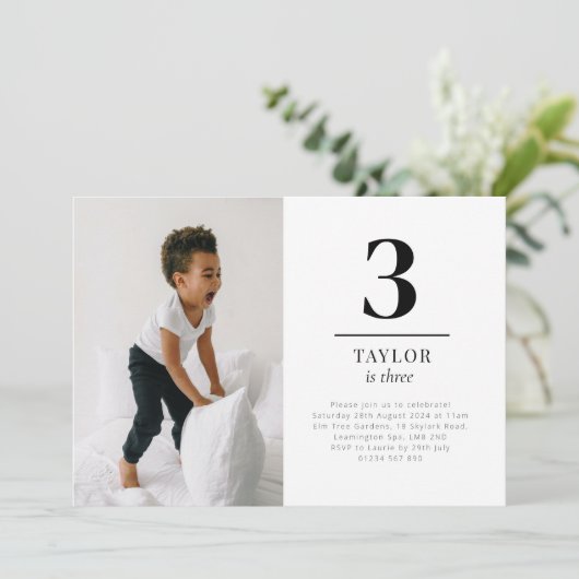 3つの風景の写真招待状 招待状 (スタンド正面)