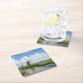 3つの風車および運河のコースター スクエアペーパーコースター (インサイチュ)