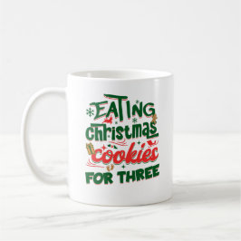 3つの食べクリスマスベビーのためのクリスマスのおもしろいCookie コーヒーマグカップ