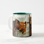 3つの馬頭部 ツートーンマグカップ (正面左)