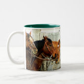 3つの馬頭部 ツートーンマグカップ (左)