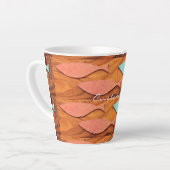 3つの魚パターンThunder_Cove カフェラテマグ (左アングル)