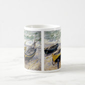 3つの魚釣りボート コーヒーマグカップ (中央)