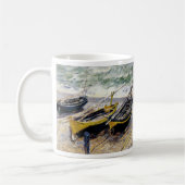 3つの魚釣りボート コーヒーマグカップ (左)