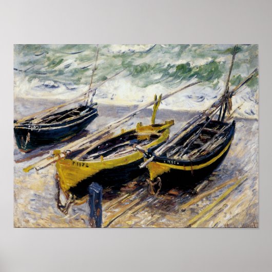 3つの魚釣りボート ポスター (正面)