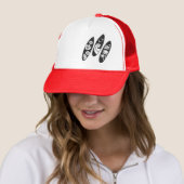 3つの黒いサーフボードシルエット キャップ (インサイチュ)