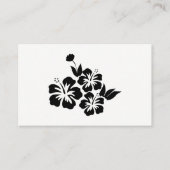 3つの黒いハイビスカス熱帯花 名刺 (正面)