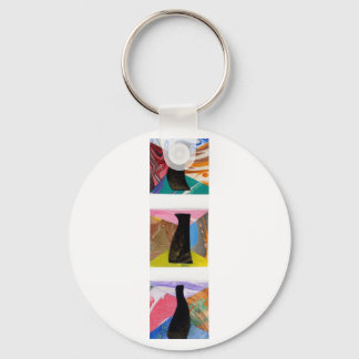 3つの黒い花瓶 キーホルダー