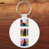 3つの黒い花瓶 キーホルダー (正面)