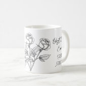 3つの黒と白のバラの母親の日 コーヒーマグカップ (正面右)