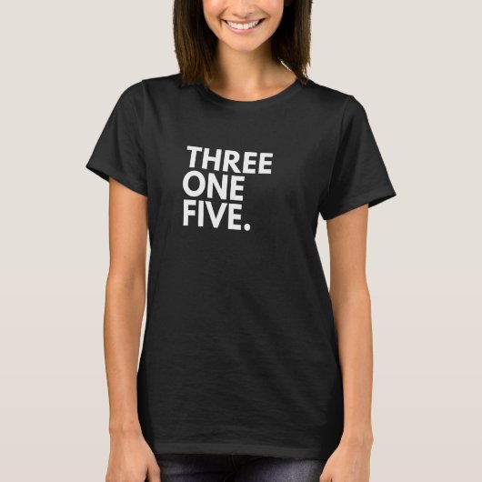 3つの1 5エリアコード315 Syracuse NY New York Tシャツ (正面)