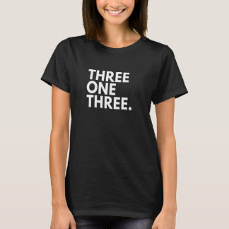 3つの3つのエリアコード313デトロイトMIミシガン Tシャツ