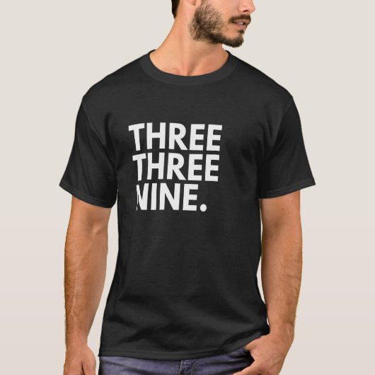 3つの3つの9エリアコード339 Boston MA Massachus Tシャツ (正面)