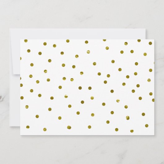 3つの3金ゴールドバルーン紙吹雪3番目の誕生日パーティー 招待状 (裏面)