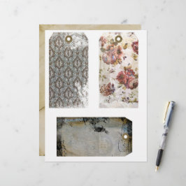 3つの6x10インチジャンクジャーナル出荷ラベル