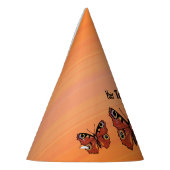 3つの(昆虫)オオカバマダラ、モナーク蝶マーチかわいらしングオレンジ パーティーハット (左)