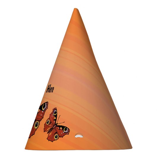 3つの(昆虫)オオカバマダラ、モナーク蝶マーチかわいらしングオレンジ パーティーハット (右)