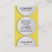 3つのCogホイール – #F5DD4B |黄色 名刺 (正面)