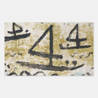 3つのfoursの航海 長方形シール