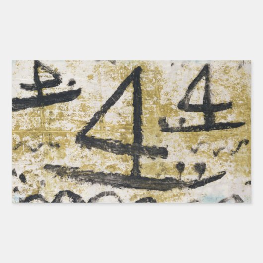 3つのfoursの航海 長方形シール (正面)