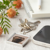 3つのrepousse装飾的なバンドとのSitula キーホルダー (側面)