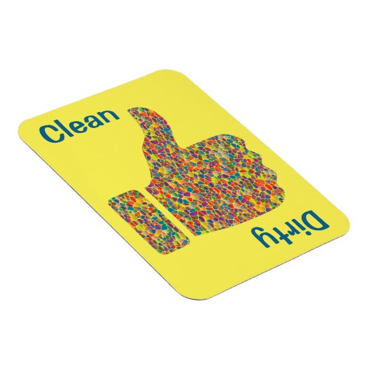 3つはきれいなか汚れたカラフルなモザイクの上でx 4"手早くめくります マグネット (右側)