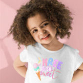 3つはとても甘いアイスクリームの夏の3番目の誕生日 トドラーTシャツ