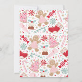 3つはとても甘いクリスマスクッキー誕生日パーティーである 招待状 (裏面)